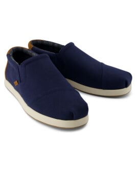 Men's Alp Fwd Mid Navy Vintage Twill Slip On Espadrille in navy shown.