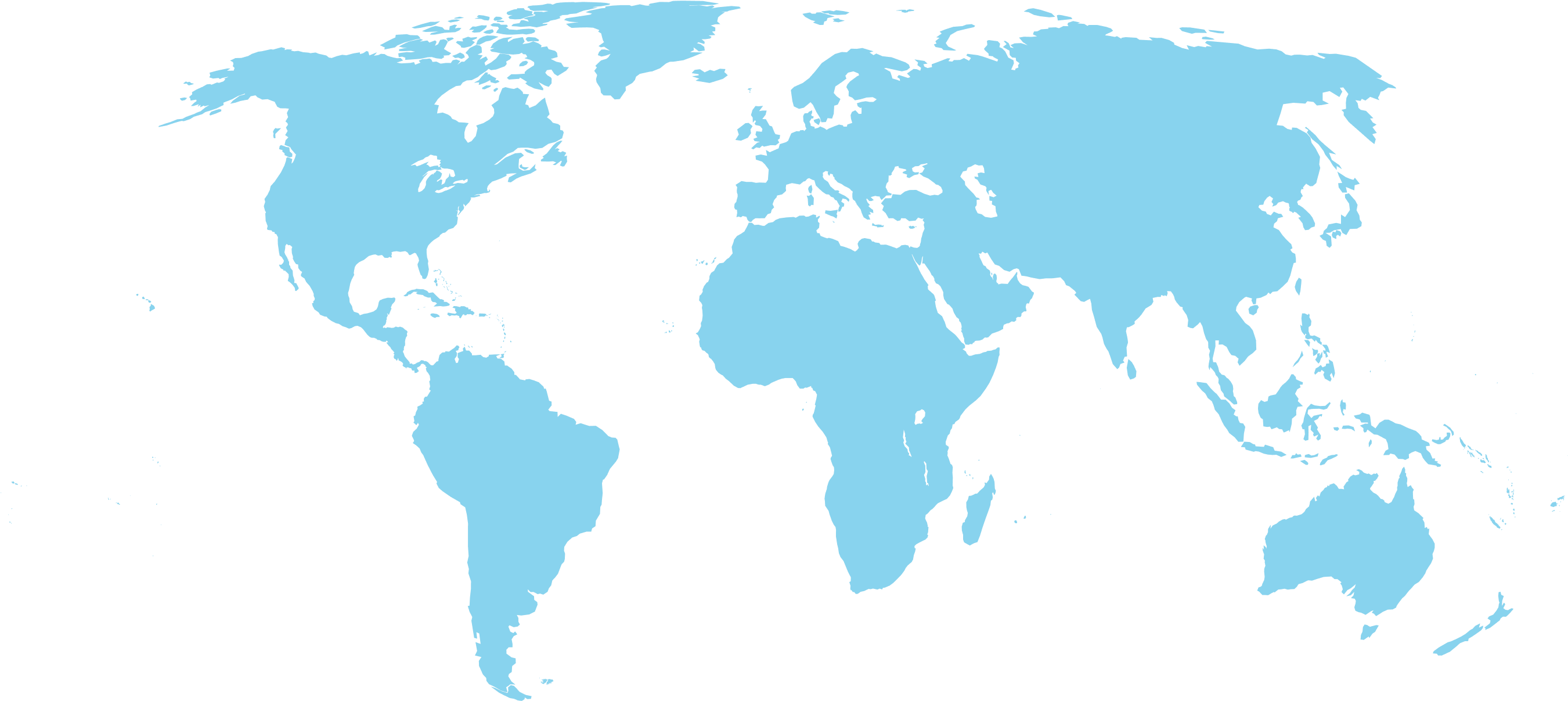 Map of the world showing the reach of TOMS Impact